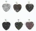 Lot: Druzy Amethyst Heart Pendants - Pieces #84086-2